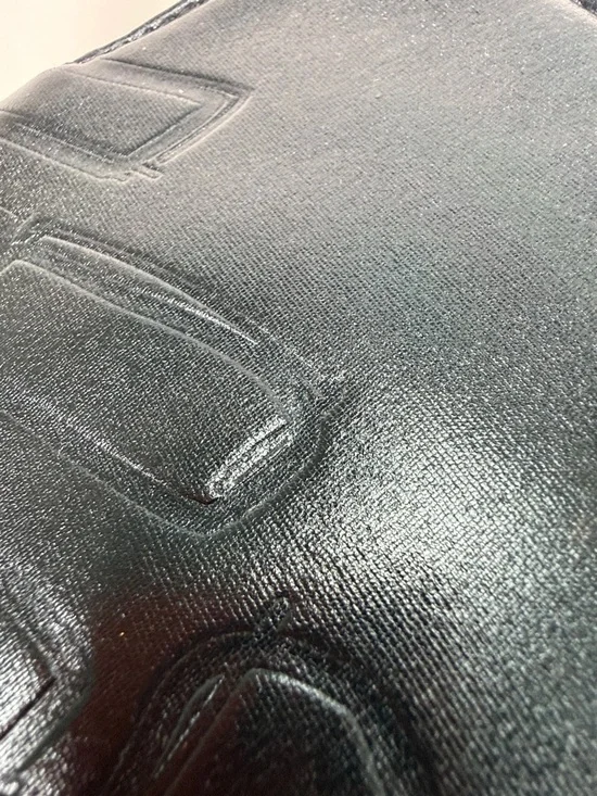 Fenty Beauty Black Embossed Leather Toiletry Pouch - Picture 4 of 4